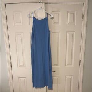 Old Navy Blue Sleeveless Halter Maxi Dress